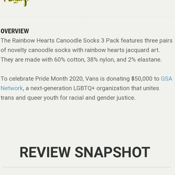 NWT Women's Vans Rainbow 💕 Canoodle 3 Pack Socks - Picture 5 of 5
